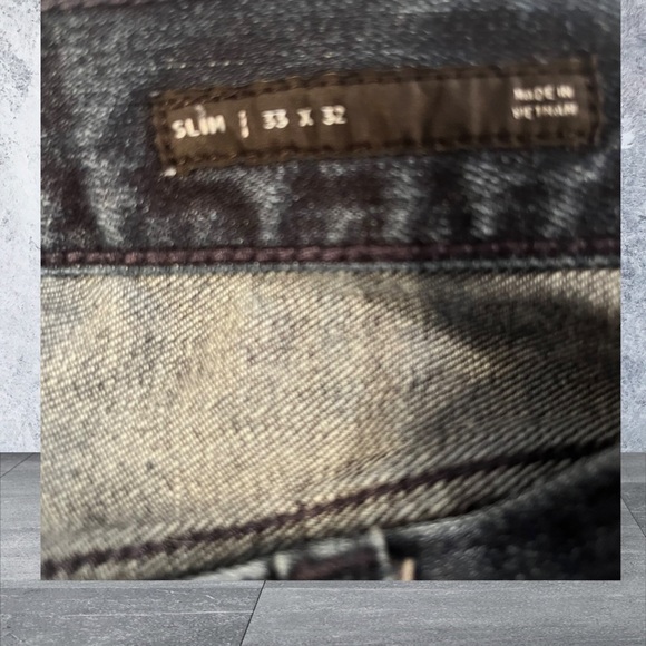 PACSUN MEN’S 33x32 SLIM FIT JEANS – CLASSIC BLUE WASH - Picture 4 of 5